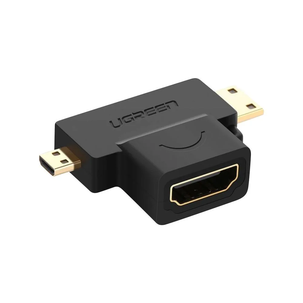 Ugreen 20144 2 In 1 Mini HDMI Micro HDMI Male To HDMI Female Adapter