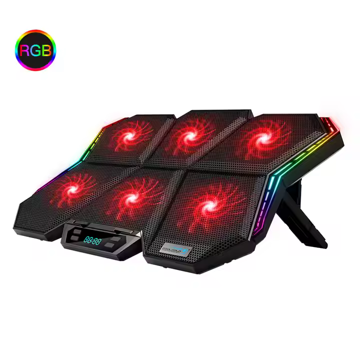 Gaming RGB Laptop Cooling Pad 6 Fans Cooler Stand for Laptop