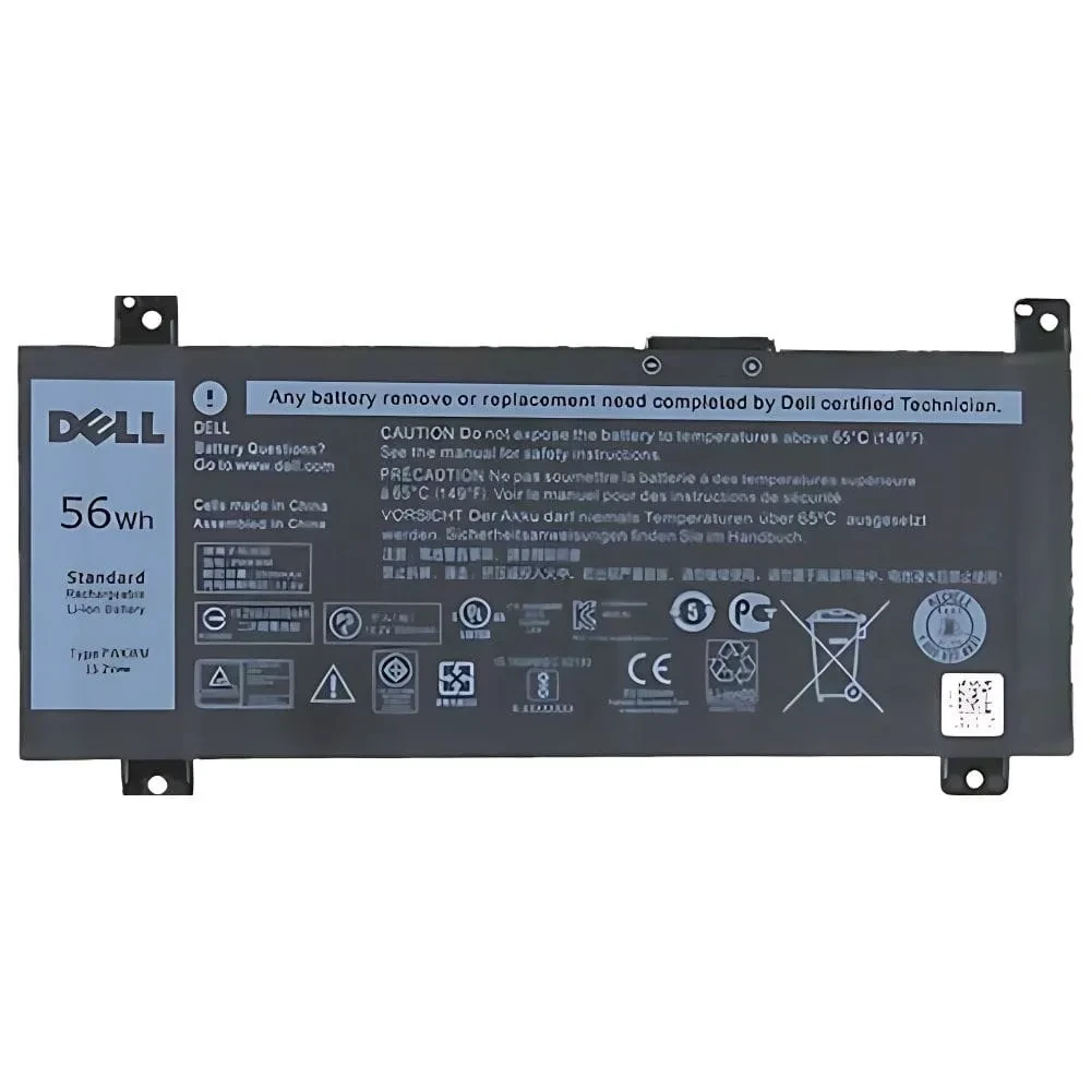 Dell Inspiron 14 7466 7467 Inspiron 14 GAMING 7467 PWKWM 56Wh 100% Original Laptop Battery