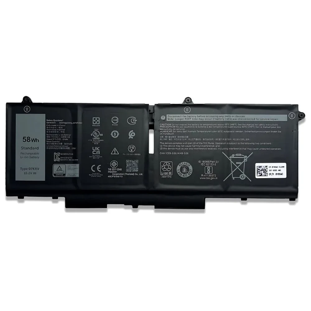 Dell Latitude 5330 5430 5530 Precision 3570 P104F P104F005 P104F006 P137G P137G004 P137G005 P137G006 Series M69D0 0H4PVC O7KRV Y86WG 0Y86WG 78FWY 078FWY 4FVJG 15.2V 58Wh 100% Original Laptop Battery