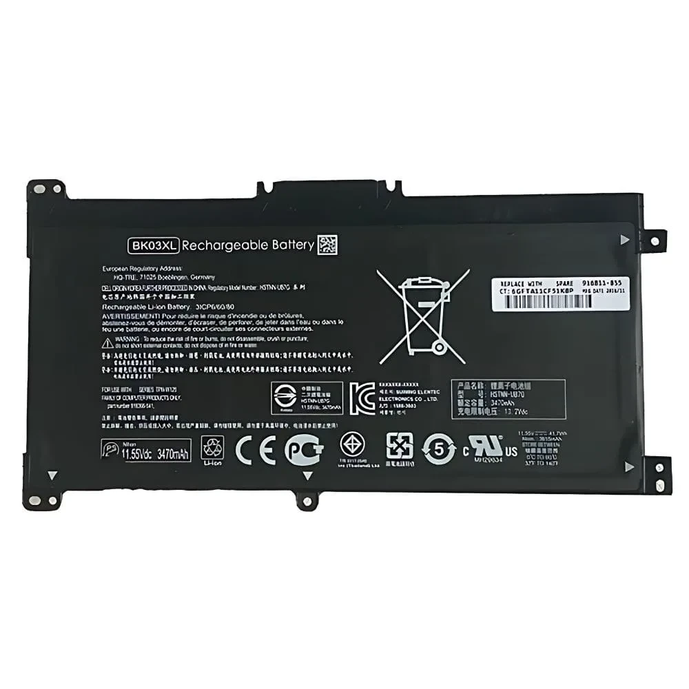 HP Pavilion X360 14 14-BA000 14M-BA000 14-ba011dx BK03XL 916366-421 TPN-W125 41.7Wh 100% Original Laptop Battery