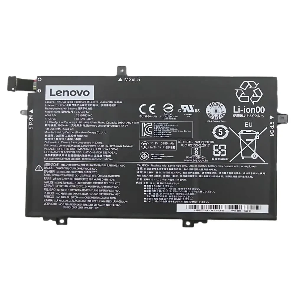 Lenovo ThinkPad L480 L580 L590 L17M3P54 L17M3P53 01AV466 01AV464 01AV463 100% Original Laptop Battery